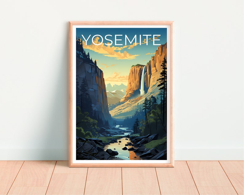 Yosemite Travel Poster, California Wall Art, California Print, Yosemite Poster, California Poster, Nature Poster, Yosemite Art