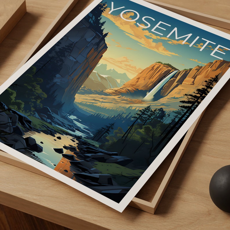 Yosemite Travel Poster, California Wall Art, California Print, Yosemite Poster, California Poster, Nature Poster, Yosemite Art