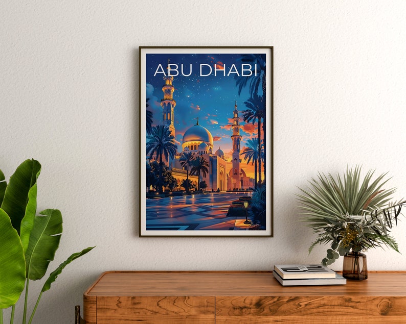 Abu Dhabi Poster, Abu Dhabi Druck, VAE Poster, Emerites Poster, Abu Dhabi Reiseposter, Naher Osten Poster, Abu Dhabi Kunst