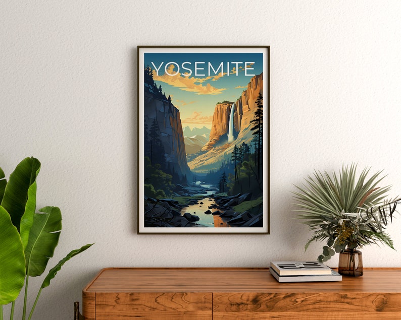 Yosemite Travel Poster, California Wall Art, California Print, Yosemite Poster, California Poster, Nature Poster, Yosemite Art