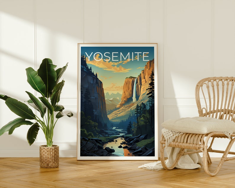 Yosemite Travel Poster, California Wall Art, California Print, Yosemite Poster, California Poster, Nature Poster, Yosemite Art