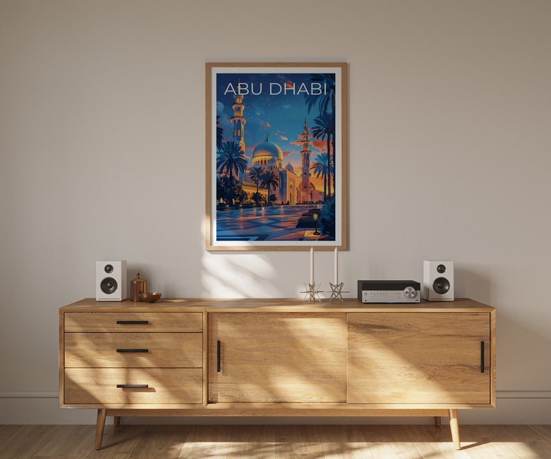 Abu Dhabi Poster, Abu Dhabi Druck, VAE Poster, Emerites Poster, Abu Dhabi Reiseposter, Naher Osten Poster, Abu Dhabi Kunst