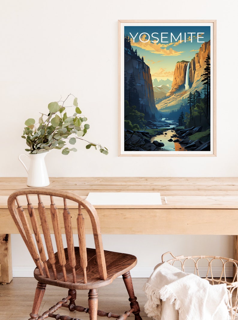 Yosemite Travel Poster, California Wall Art, California Print, Yosemite Poster, California Poster, Nature Poster, Yosemite Art