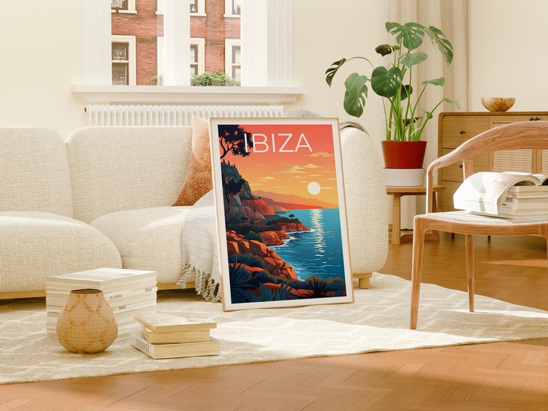 Ibiza Travel Poster, Spain Wall Art, Spain Print, Ibiza Poster, Spain Poster, Island Poster, Ibiza Art