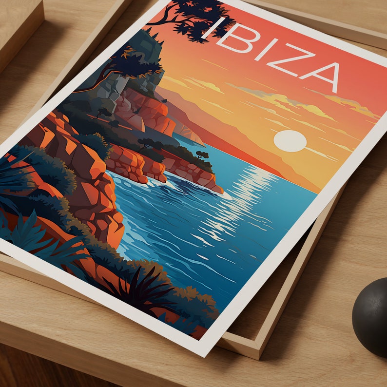Ibiza Travel Poster, Spain Wall Art, Spain Print, Ibiza Poster, Spain Poster, Island Poster, Ibiza Art