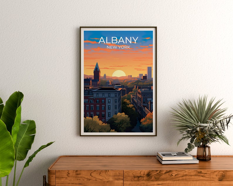 Albany Travel Poster, New York Wall Art, New York Print, Albany Poster, Albany Art, City Poster, Wall Decor