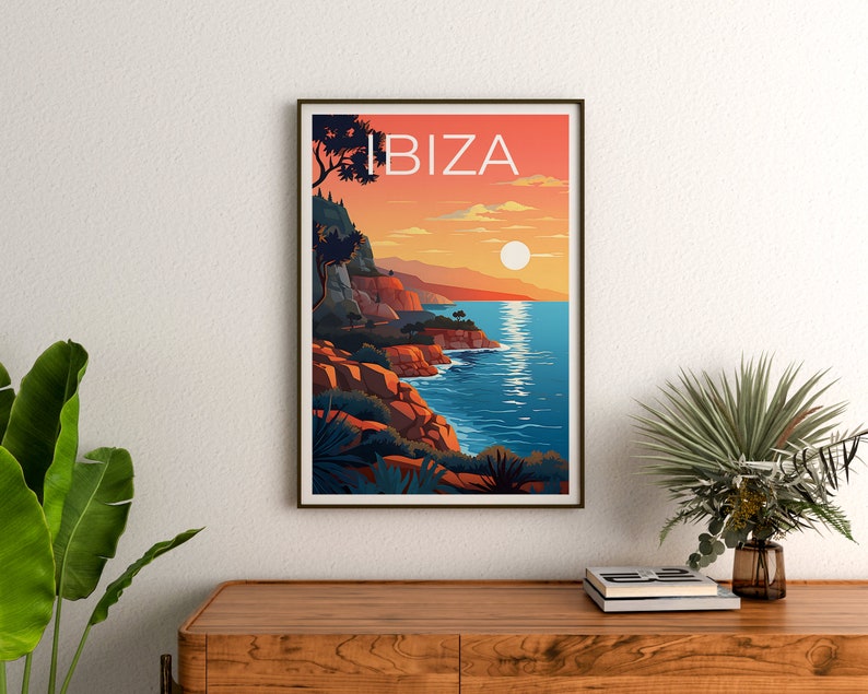Ibiza Travel Poster, Spain Wall Art, Spain Print, Ibiza Poster, Spain Poster, Island Poster, Ibiza Art