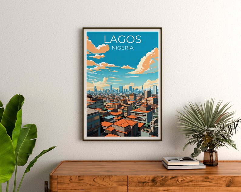 Lagos Travel Poster, Nigeria Wall Art, Nigeria Print, Lagos Poster, Africa Poster, City Poster, Nigeria Art