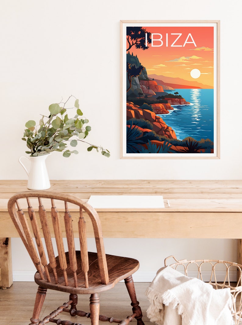 Ibiza Travel Poster, Spain Wall Art, Spain Print, Ibiza Poster, Spain Poster, Island Poster, Ibiza Art