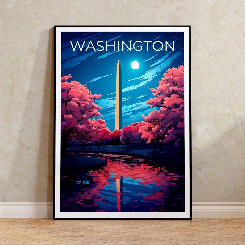 Washington D.C. Poster, Washington Monument Print, Washington Monument Art, Washington DC Print, Washington Monument Poster