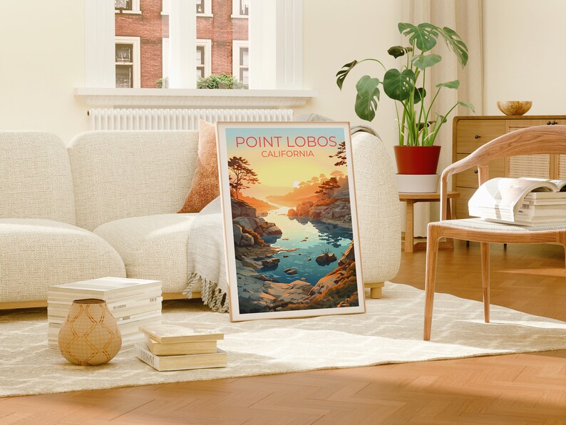 Point Lobos Travel Poster, California Wall Art, California Print, Point Lobos Poster, Nature Poster, Hiking Poster, Point Lobos Art