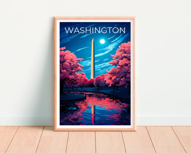 Washington D.C. Poster, Washington Monument Print, Washington Monument Art, Washington DC Print, Washington Monument Poster