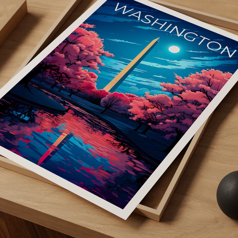 Washington D.C. Poster, Washington Monument Print, Washington Monument Art, Washington DC Print, Washington Monument Poster