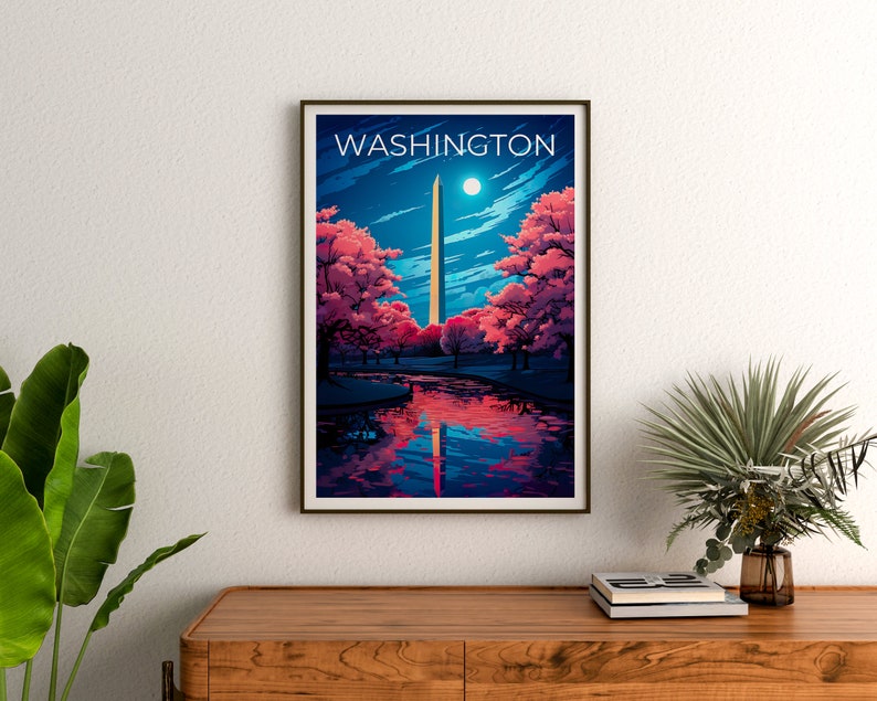 Washington D.C. Poster, Washington Monument Print, Washington Monument Art, Washington DC Print, Washington Monument Poster