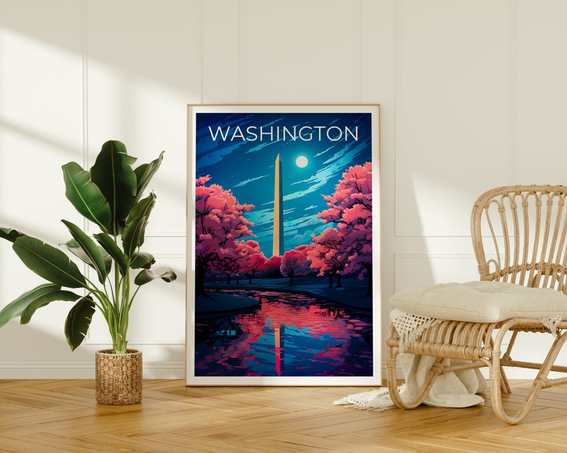 Washington D.C. Poster, Washington Monument Print, Washington Monument Art, Washington DC Print, Washington Monument Poster
