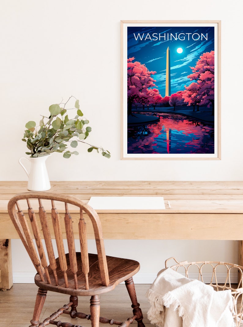 Washington D.C. Poster, Washington Monument Print, Washington Monument Art, Washington DC Print, Washington Monument Poster