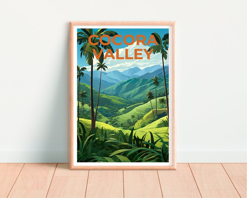 Cocora Valley Travel Poster, Colombia Wall Art, Colombia Print, Cocora Valley Poster, Colombia Poster, Cocora Valley Art
