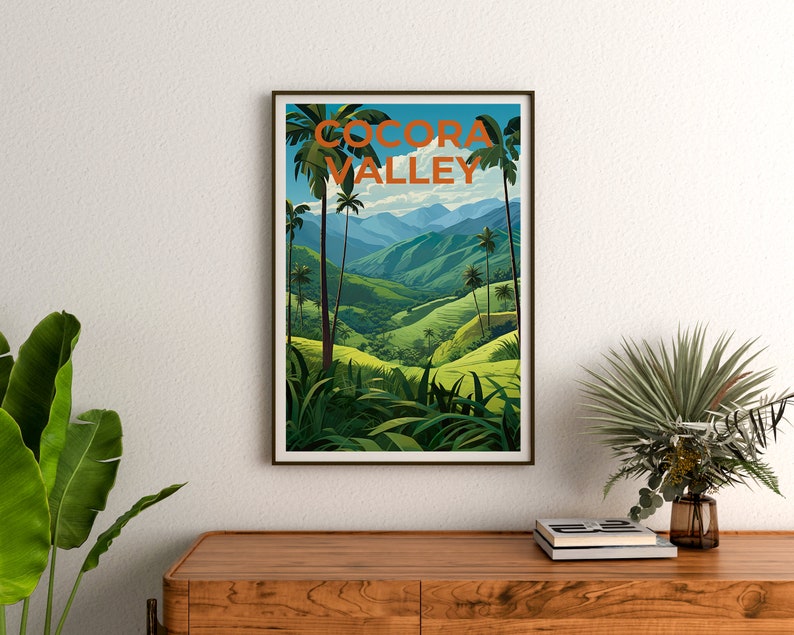 Cocora Valley Travel Poster, Colombia Wall Art, Colombia Print, Cocora Valley Poster, Colombia Poster, Cocora Valley Art