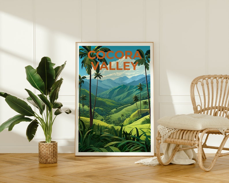 Cocora Valley Travel Poster, Colombia Wall Art, Colombia Print, Cocora Valley Poster, Colombia Poster, Cocora Valley Art