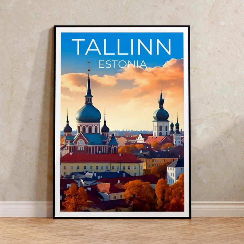Tallinn Travel Poster, Estonia Wall Art, Estonia Print, Tallinn Poster, Estonia Poster, City Poster, Tallinn Art