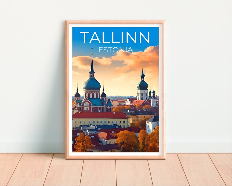 Tallinn Travel Poster, Estonia Wall Art, Estonia Print, Tallinn Poster, Estonia Poster, City Poster, Tallinn Art