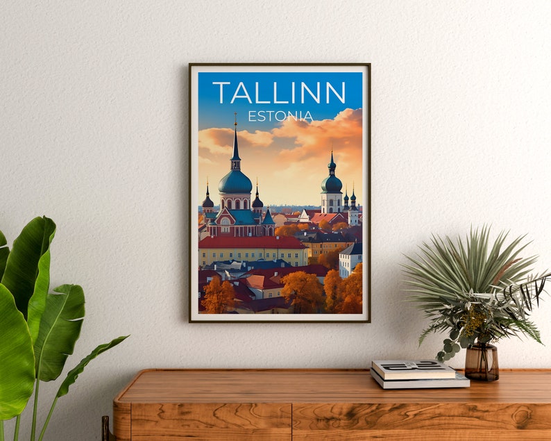 Tallinn Travel Poster, Estonia Wall Art, Estonia Print, Tallinn Poster, Estonia Poster, City Poster, Tallinn Art