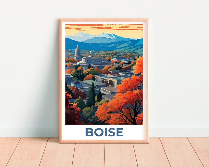 Boise Print, Idaho Poster, Boise Poster, Boise Illustration, Boise City, Idaho Print, Birthday Gift,