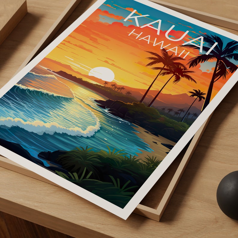 Kauai Travel Poster, Hawaii Wall Art, Hawaii Print, Kauai Poster, Hawaii Poster, Hawaii Islands Poster, Hawaii Art