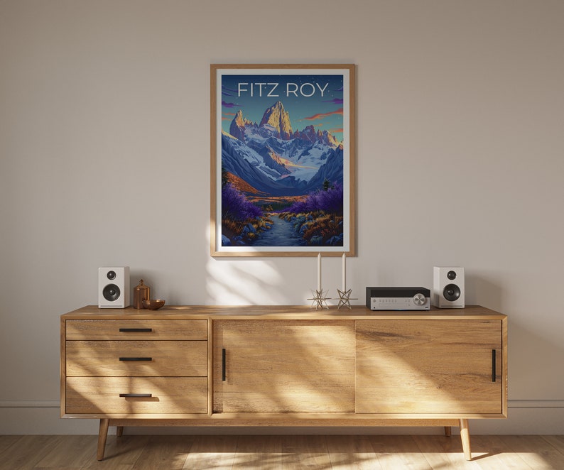 Fitz Roy Poster, Fitz Roy Print, Patagonia Poster, Argentina Poster, Chile Poster, Mountain Print, Fitz Roy Art