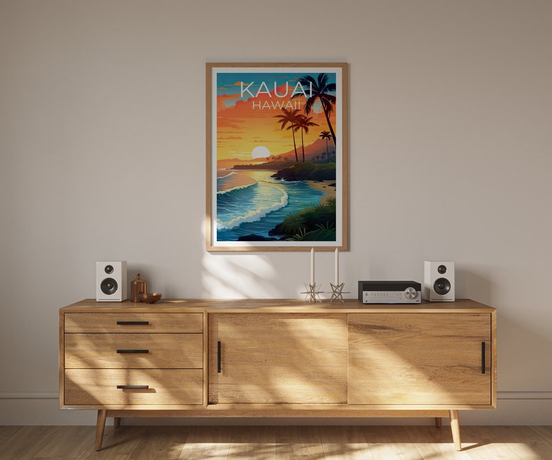 Kauai Travel Poster, Hawaii Wall Art, Hawaii Print, Kauai Poster, Hawaii Poster, Hawaii Islands Poster, Hawaii Art