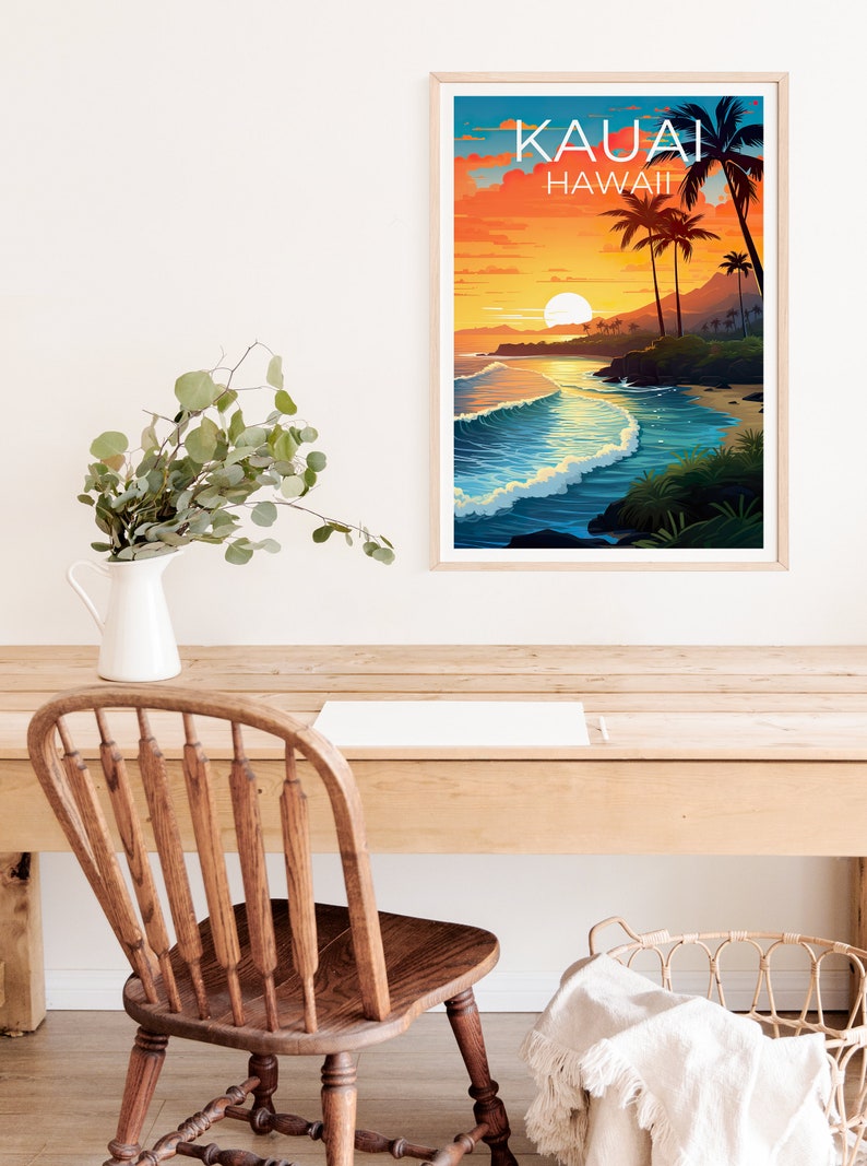 Kauai Travel Poster, Hawaii Wall Art, Hawaii Print, Kauai Poster, Hawaii Poster, Hawaii Islands Poster, Hawaii Art