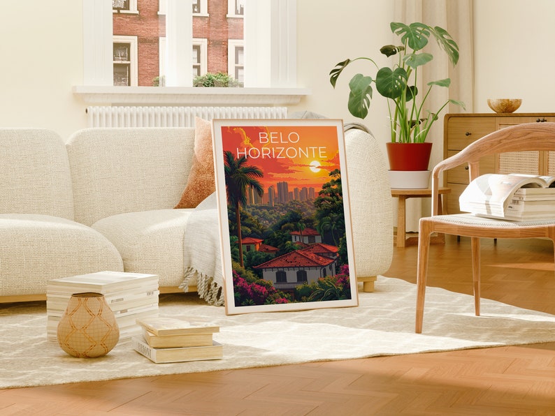 Belo Horizonte Poster, Belo Horizonte Print, Brazil Poster, Brazil Print, Belo Horizonte Travel Poster, Brazil Art, Belo Horizonte Art