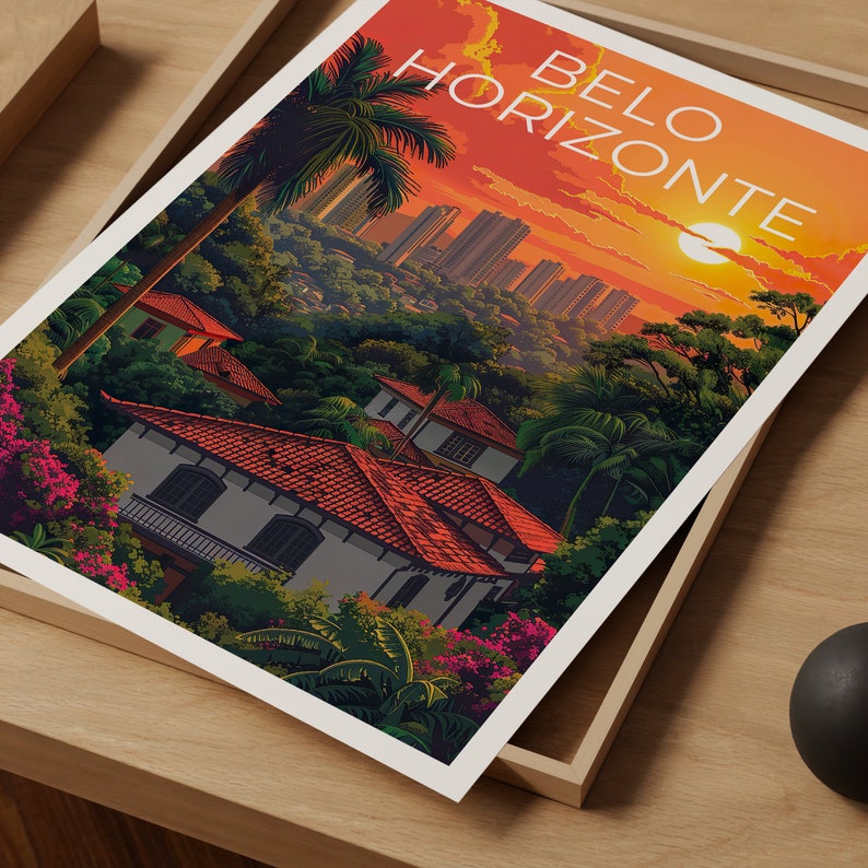 Belo Horizonte Poster, Belo Horizonte Print, Brazil Poster, Brazil Print, Belo Horizonte Travel Poster, Brazil Art, Belo Horizonte Art
