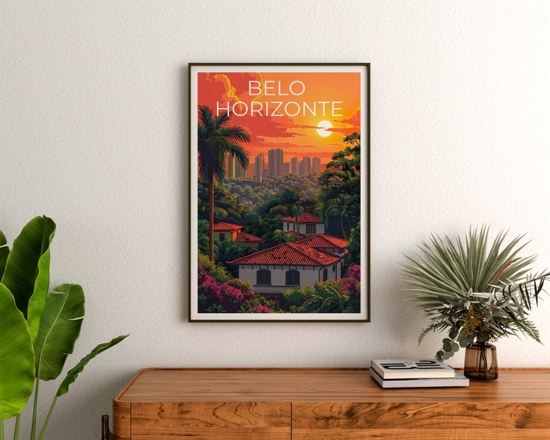 Belo Horizonte Poster, Belo Horizonte Print, Brazil Poster, Brazil Print, Belo Horizonte Travel Poster, Brazil Art, Belo Horizonte Art
