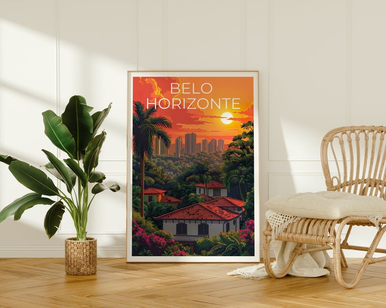Belo Horizonte Poster, Belo Horizonte Print, Brazil Poster, Brazil Print, Belo Horizonte Travel Poster, Brazil Art, Belo Horizonte Art
