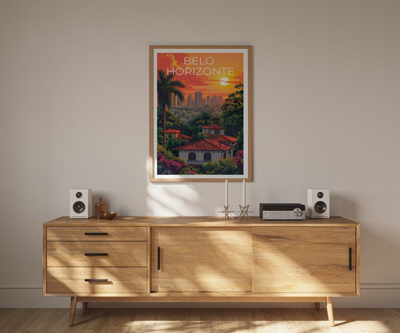 Belo Horizonte Poster, Belo Horizonte Print, Brazil Poster, Brazil Print, Belo Horizonte Travel Poster, Brazil Art, Belo Horizonte Art
