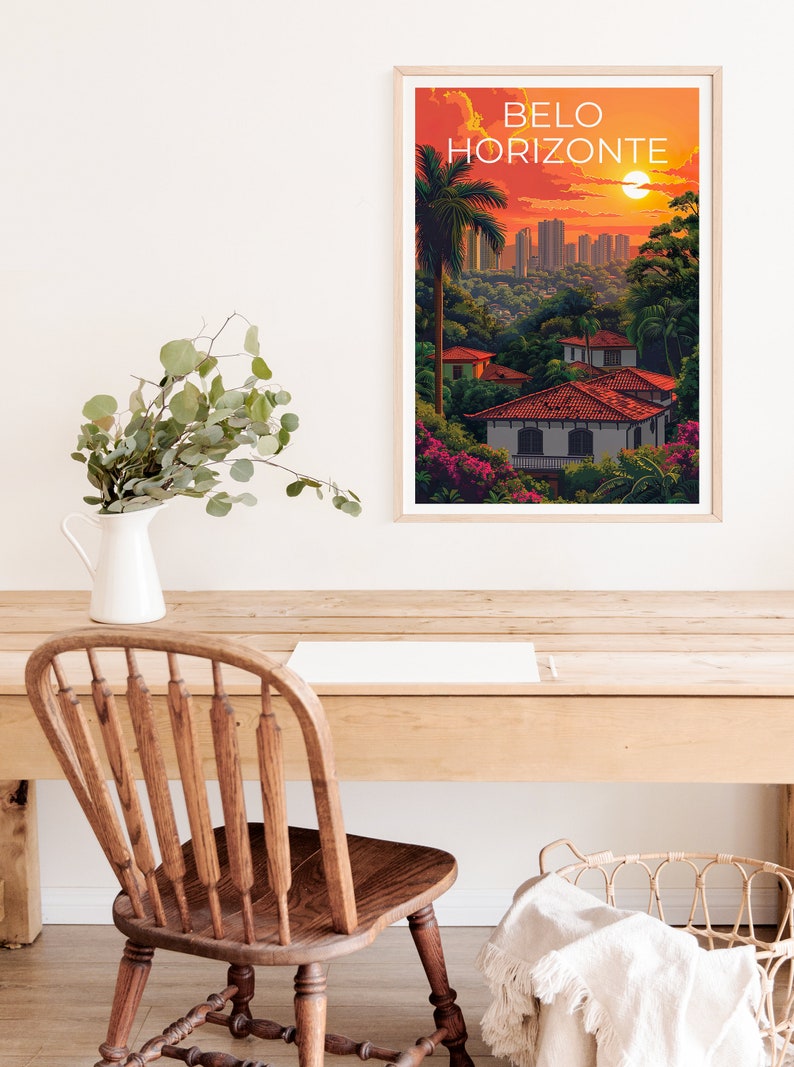 Belo Horizonte Poster, Belo Horizonte Print, Brazil Poster, Brazil Print, Belo Horizonte Travel Poster, Brazil Art, Belo Horizonte Art