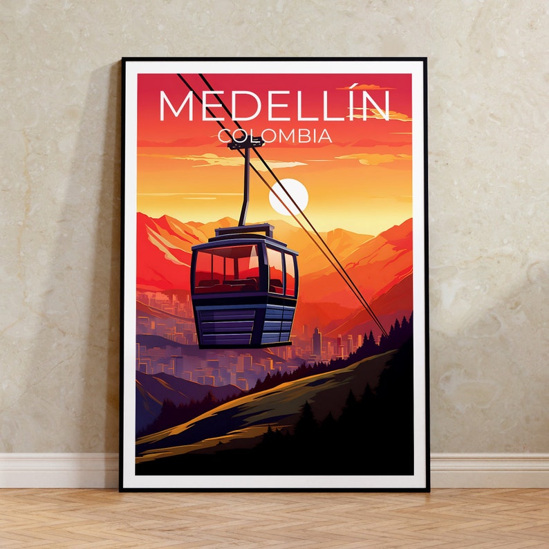 Medellín Travel Poster, Colombia Wall Art, Colombia Print, Medellín Poster, Colombia Poster, Medellin Poster, Medellín Art