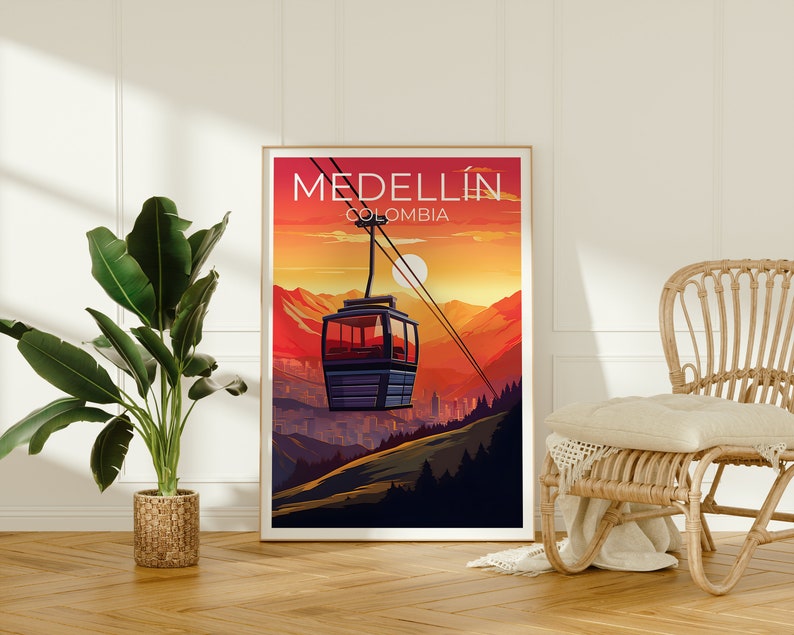 Medellín Travel Poster, Colombia Wall Art, Colombia Print, Medellín Poster, Colombia Poster, Medellin Poster, Medellín Art