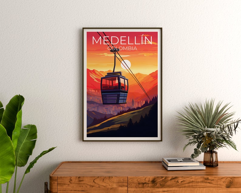 Medellín Travel Poster, Colombia Wall Art, Colombia Print, Medellín Poster, Colombia Poster, Medellin Poster, Medellín Art
