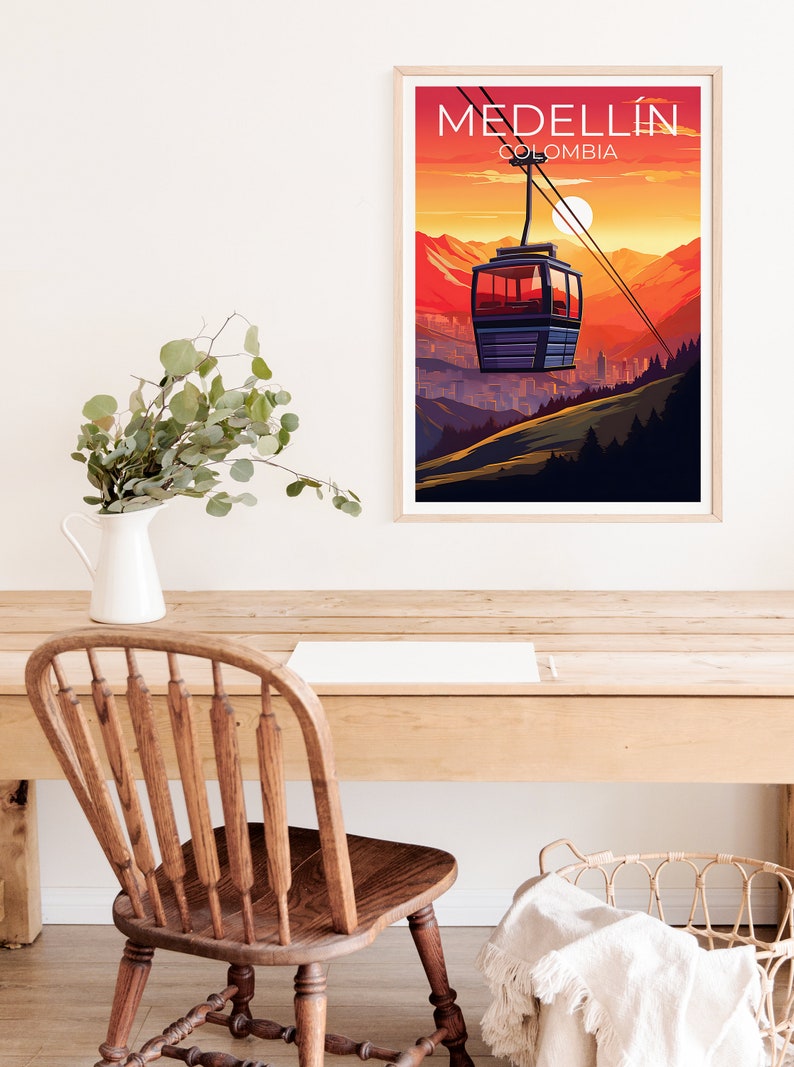 Medellín Travel Poster, Colombia Wall Art, Colombia Print, Medellín Poster, Colombia Poster, Medellin Poster, Medellín Art