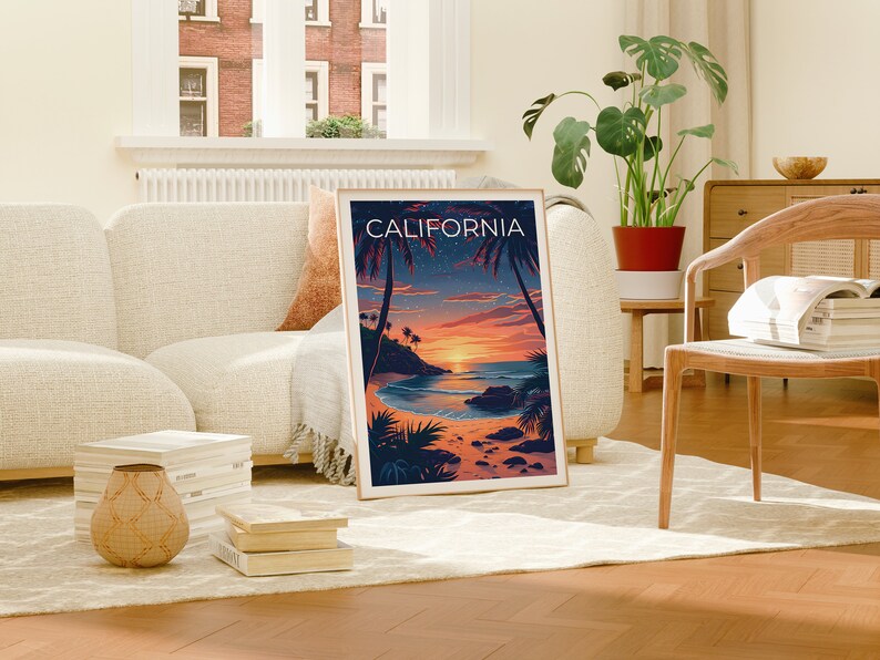 California Poster, California Print, Coast Poster, Coast Print, California Travel Poster, Coast Art, Coast Art