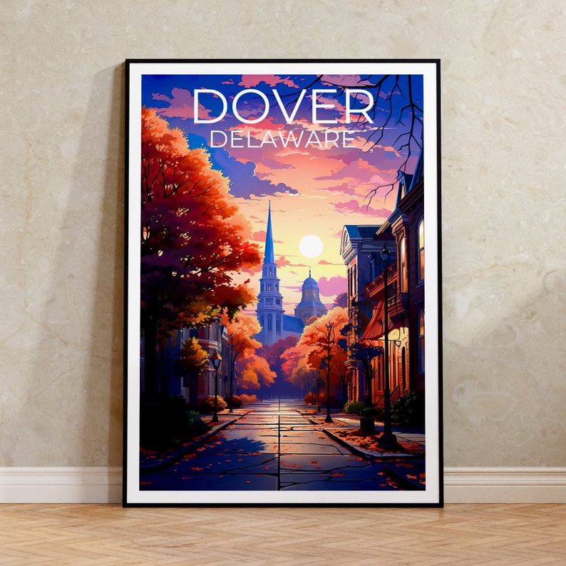 Dover Poster, Dover Print, Delaware Poster, Delaware Print, Dover Travel Poster, Delaware Art, Dover Art