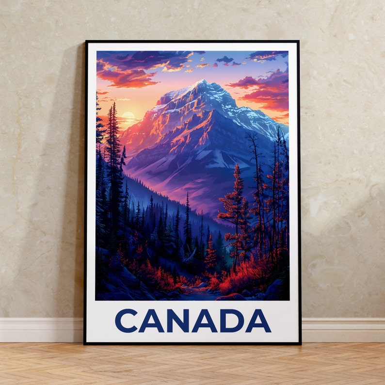 Canada Poster, Canada Print, Jasper National Park Poster, Alberta Print, Canada Travel Poster, Mountain Art, Hiking Gift