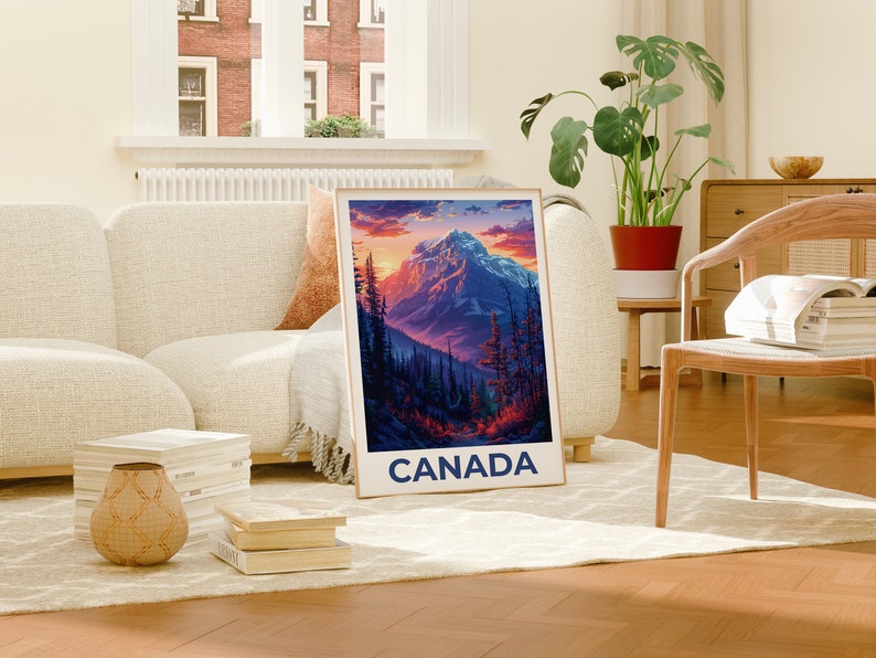 Canada Poster, Canada Print, Jasper National Park Poster, Alberta Print, Canada Travel Poster, Mountain Art, Hiking Gift