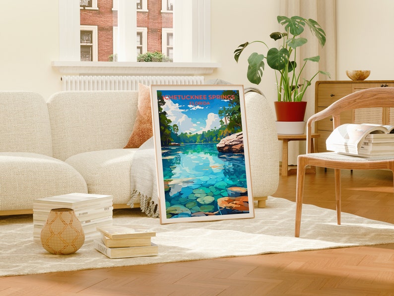 Ichetucknee Springs Travel Poster, Florida Wall Art, Florida Print, Ichetucknee Springs Poster, Nature Poster, Springs Poster