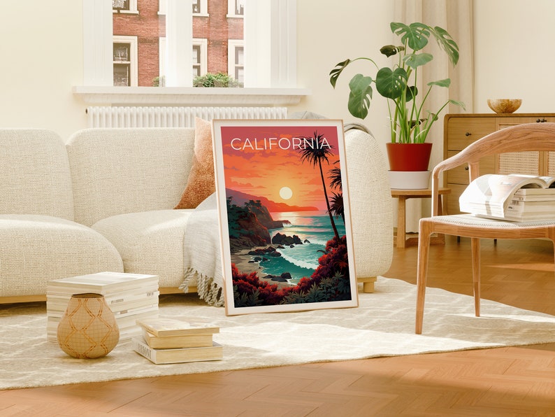 California Poster, California Print, Coast Poster, Coast Print, California Travel Poster, Coast Art, Coast Art