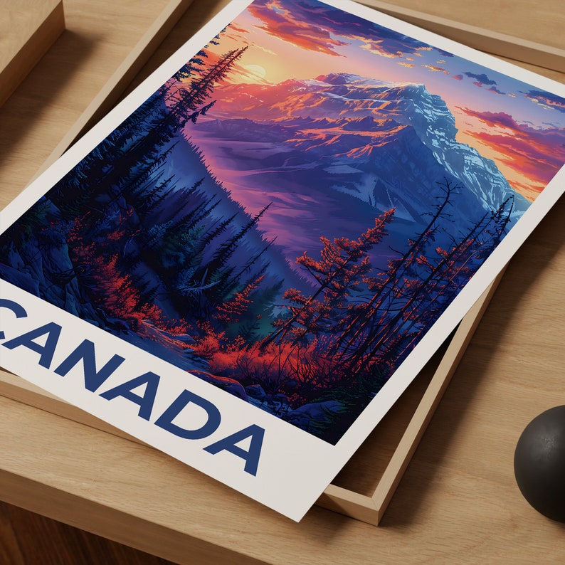 Canada Poster, Canada Print, Jasper National Park Poster, Alberta Print, Canada Travel Poster, Mountain Art, Hiking Gift