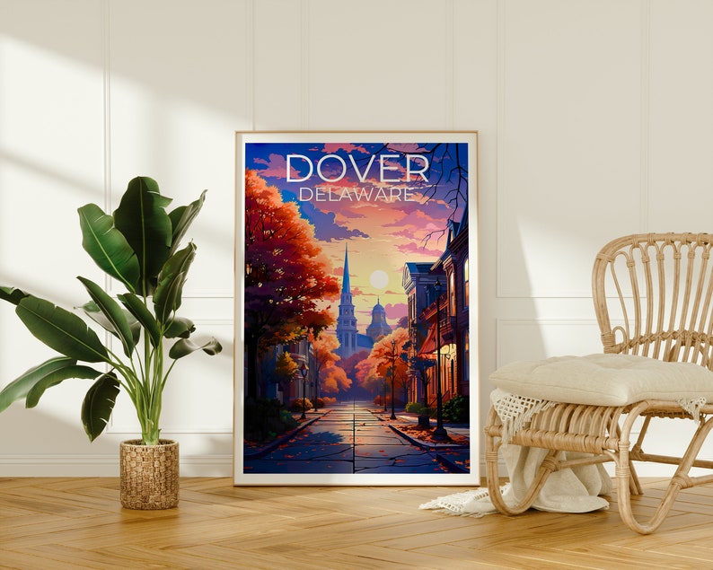 Dover Poster, Dover Print, Delaware Poster, Delaware Print, Dover Travel Poster, Delaware Art, Dover Art