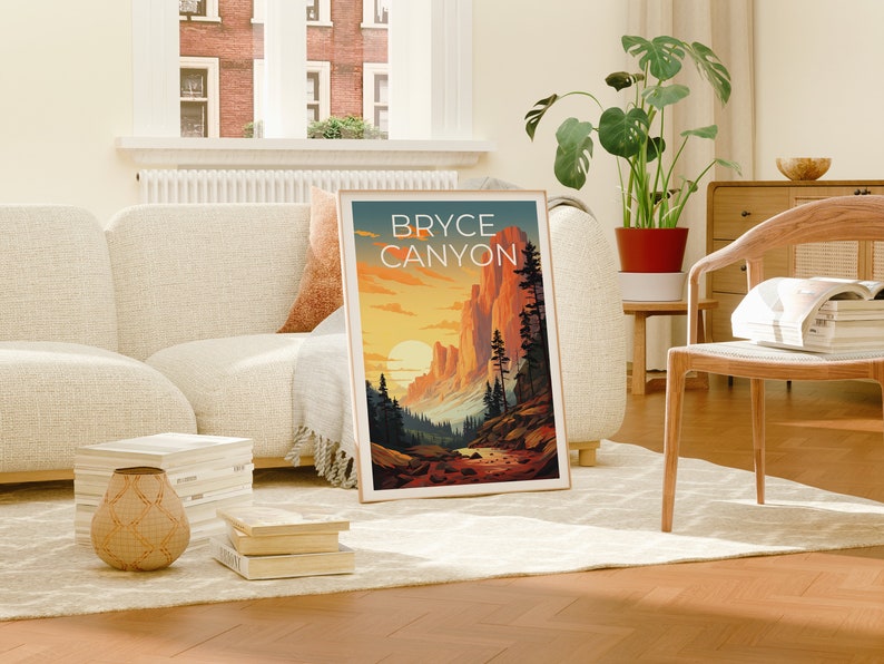 Affiche de voyage de Bryce Canyon, art mural de l'Utah, impression de l'Utah, affiche de Bryce Canyon, affiche de l'Utah, impression de Bryce Canyon, art de Bryce Canyon